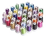 Simthread 40 Farben Polyester Maschinen Stickgarn - 550 Yards, für Babylock, Bernette, Janome, Kenmore, Singer, W6 N 5000 Stickmaschine