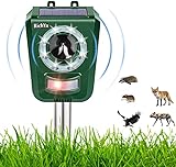 RichYa Tiervertreiber Ultraschall Solar Katzenvertreiber,IP55,5 Modus Wetterfest Abwehr mit Blitz gegen Katzen, Hunde, Marder, Tierabwehr, Katzenschreck