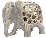 Souvnear Soap Mom Tummy Statue/Sculpture-Impossible Stone Art 5' Speckstein Sammlerfigur von Mutter Elefant mit Baby, Einheitsgröße, Sand…