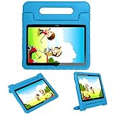 iMoshion kompatibel mit Huawei MediaPad T3 10 inch Hülle – Tablethülle für Kinder – Tablet Kids Case in Blau mit Handgriff und Ständer [Robust, Griffig, Stoßfest]
