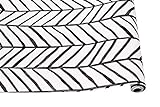 ClearloveWL Streifen Abziehen Und Aufkleben Tapete Mit Fischgrätmuster Schwarz Weiß Vinyl Self Adhesive Kontakt Papier for Kidroom Schlafzimmer Wohnkultur (Color : Geometric Line, Size : 1mx45cm)
