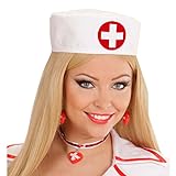 NET TOYS Krankenschwester Haube Schwesternhaube Schwester Hut Ärztin Häubchen Sexy OP Mütze Arzt Kopfbedeckung Karneval Kostüm Damen Zubehör
