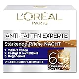 L'Oréal Paris Nachtpflege für das Gesicht, Anti-Aging Nachtcreme zur Minderung von Falten, Vitamin B3 und Vitamin E, Festigt und revitalisiert die Haut, Anti-Falten Experte, 1 x 50 ml
