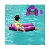 AXTMR pool liege die gefaltet und aufbewahrt werden können, luftmatratze wasser die in einer Sekunde aufgeblasen werden können,und beach freizeit badeinsel,Maximale Belastung 200kg,Purple, 100*80*20cm