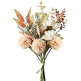 KIRIFLY Kunstblumen Künstliche Pflanzen Blumen Deko Seidenblumen Hortensien Blumenarrangements Kernstück Hochzeit Blumenstrauß(Champagner)