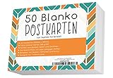 Blanko Postkarten Set mit 50 Karten zum Selbstgestalten und Selbstbedrucken - Hochqualitatives 300g/qm Papier - von Sophies Kartenwelt
