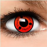 FUNZERA Sharingan Kontaktlinsen Naruto in rot inkl. Behälter - Top Linsenfinder Markenqualität, 1Paar (2 Stück)