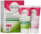 Veet Gesicht Haarentfernungs-Creme Set für sensible Haut mit Aloe Vera und Vitamin E, 2er Pack (2 x 50 ml)