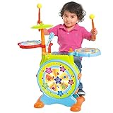Lihgfw Kinder Drum Set Drum Toy Music Drum Geeignet for Kinder über 2 Jahre alt Mit einem Mikrofon Musikinstrument Baby Anfänger Geschenk (Color : Grün)