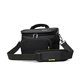 MUZIZY Schwarze Kameratasche für den Außenbereich, tragbar, mit Einer Schulter, Aufbewahrungstasche für Objektive, Hartschale, Schutz, Kameratasche