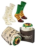 Rainbow Socks - Damen Herren Lustige Tortilla Wrap Socken - 2 Paar - Größen 36-40