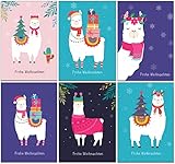 Pusteblume Grusskarten 36 umweltfreundliche Weihnachtskarten mit Lama-Motiven. Ja, Lamas!