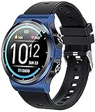 LLM Smart Watch für Frauen TWS 1.3'' HD-Bildschirm Bluetooth Wasserdicht Anruf Wetter Herzfrequenz Individuelles Zifferblatt PK GT2 Pro(B)