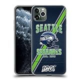 Head Case Designs Offiziell Zugelassen NFL Football Streifen 100ste Seattle Seahawks Logo Art Soft Gel Handyhülle Hülle Huelle kompatibel mit Apple iPhone 11 Pro Max