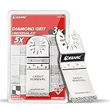 EZARC Diamant Multitool Sägeblätter für Mörtel Zubehör Multifunktionswerkzeug Oszillierende Klingen 3pcs U