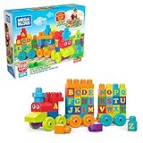 MEGA Bloks DXH35 - ABC Lernzug, zum Spielen und Lernen,Spielzeug ab 1 Jahr