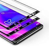 BANNIO [2 Stück für Samsung Galaxy Note 8, HD Ultra-klar Panzerglasfolie Full Sreen, 9H Härte, Anti-Kratzen, Leicht Anzubringen,Vollständige Abdeckung - Schwarz
