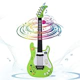 DITIAO Kindergitarre, Anfänger, elektrische Spielzeug-Gitarre, Lernspielzeug für Jungen und Mädchen, Kinder-E-Gitarre zum Spielen, Partyzubehör für Kinder, Musikinstrument (grün)