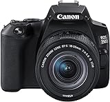 Canon EOS 250D Digitalkamera - mit Objektiv EF-S 18-55mm F4-5.6 IS STM (24, 1 Megapixel, 7, 7 cm (3 Zoll) Vari-Angle Display, APS-C-Sensor, 4K, Full-HD, DIGIC 8, WLAN, Bluetooth), schwarz