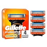Gillette Fusion 5 Power Rasierklingen, 4 Ersatzklingen für Nassrasierer Herren mit 5-fach Klinge