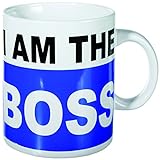 Tasse (Mug) XL/Aufdruck I Am The Boss/Material: Porzellan/Maße: 15 x 12,5 cm