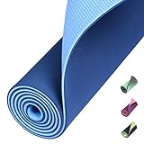 Amazon Brand – Eono TPE Yogamatte rutschfest Gymnastikmatte Pilates Matte Sportmatte Fitnessmatte Schadstofffrei Blau