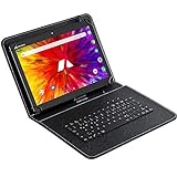 Acepad A130 Tablet 10 Zoll - Deutsche Marke - 128GB Speicher, 6GB RAM (+6GB), 4G LTE & WLAN, Octa-Core Boost-Prozessor, HD Display (Schwarz mit USB-Tastatur)