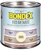 Bondex Kreidefarbe Cremig Vanille 0,5 L | Für Möbel & Accessoires aus Holz | Leichte Verarbeitung | Pflegt und schützt | Shabby-Chic Möbelstücke | Innenfarbe | Kreideholzfarbe