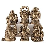 6 Lachende Buddha-Figuren – Glückwünsche und Glück.