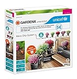 Gardena Start Set Pflanztöpfe S zugunsten von UNICEF: Zur Tropfbewässerung von 5 Topfpflanzen, präzise und individuell bewässert dank einstellbaren Tropfer (13000-51)