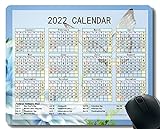 2022 Kalender Mauspad mit Feiertagen, Schmetterlingsblume Fliegende Nahaufnahme Mauspads