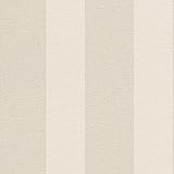 rasch Tapete 448771 aus der Kollektion Florentine II – Vliestapete in Beige mit cremefarbenen Streifen – 10,05m x 53cm (L x B)