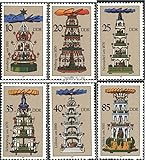 Prophila Collection DDR 3134-3139 (kompl.Ausgabe) 1987 Weihnachtspyramiden (Briefmarken für Sammler) Weihnachten