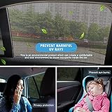 Awroutdoor Auto Sonnenschutz Kinder Sonnenblende Auto mit UV Schutz Sonnenschutzrollo Auto für Seitenfenster Meshmaterial Schützt Mitfahrer, Baby, Kinder & Haustiere 2 Stück