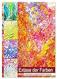 Extase der Farben - Leuchtende Leidenschaft im Pouring (Wandkalender 2023 DIN A3 hoch), Calvendo Monatskalender