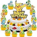Tortendeko Geburtstag, Kinder Cake Topper Set, Cupcake Toppers, Cartoons Kuchen Topper, Muffin Deko Geburtstag, Party Kuchen Dekoration für Kinder Mädchen Junge