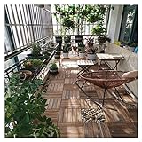 Balkonboden belag Kunststoff-Holzboden, 1 STÜCKE Tragbares Haltbares Zuhause Verzieren Laminatboden Für Balkon Und Schlafzimmer 30X30 cm