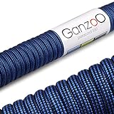 Ganzoo Paracord 550 Seil für Armband, Leine, Halsband, Nylon/Polyester-Seil 30 Meter, Multicolor