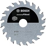Bosch Professional 1x Kreissägeblatt Standard for Wood (Holz, Sägeblatt Ø 85 x 15 x 1,1 mm, 20 Zähne, Zubehör Akku Kreissäge)