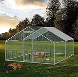 vanvilla Hühnerstall Freilaufgehege XXL Tiergehege für Hühner Hasen Kleintiere Kaninchen Stall Kaninchenauslauf Hasenauslauf Auslauf 3x4x2 m