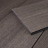 HORI® WPC Terrassendielen Komplettset I Massivdiele Sylt I Robuste & witterungsbeständige Terrassendielen I Inkl. passender Unterkonstruktion & Zubehör I grau I Fläche: 16 m² I Dielenlänge:4,00