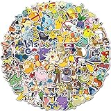 SZENEST Pokemon Aufkleber 100 Stück Süße Cartoon Pikachu Aufkleber für Kinder Teens wasserdichte Vinyl Anime Auto Aufkleber für Skateboards Telefon Laptop Motorrad Fahrradkoffer