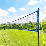 Vermont Tragbares Volleyball-Set – Aluminium-Teleskoppfosten – 91,4 m Netz (FIVB-Regulierung) [Net World Sports]