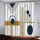 Wasserdichter Europäischer Trennvorhang Aus Polyester Geometrisches Muster, Einfach Zu Installierender Vorhang, Geeignet Für Erkerfenster Im Schlafzimmer, Balkongartenvorhang