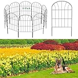 Dekorativer Gartenzaun, 10 Stück Metall Zaunelementen Dekorative, - für den Garten, Gitterzaun Set Oberbogen Zaun - für H