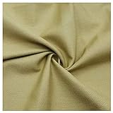 Stretch Stoff Baumwoll-Denim-Stoff Leichtes Gewebe 100% Baumwolle Farbe Nicht-Stretch Twill Dick Für Kleid Hosen Kleidung Design DIY Stoff (Khaki)(Size:1.5M*3M,Color:Khaki)