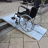 Rollstuhlrampe verschiedene Größen 272 kg klappbar Alu Auffahrrampe Verladerampen Rampe (184cm)