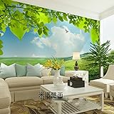 HUANGYAHUI Wandbilder Hintergrund Tapete 3D-Große Windows Hintergrundbild Und Gemütliche Minimalistischen Schlafzimmer Wohnzimmer Tv.