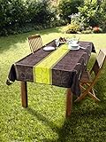 Tischdecke Outdoor 240 x 148 cm, schmutzabweisend, wetterfest für Draußen, für Garten, Balkon & Terrasse, Gartentischdecke