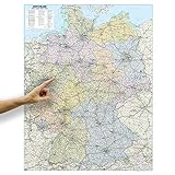 ORBIT Globes & Maps - Straßenkarte Deutschland, deutsch als Poster, Karte von Deutschland ca. 98x138cm: ohne Leisten, Maßstab 1:700 000
